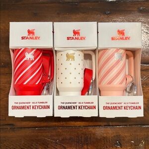 Stanley Christmas Ornament Keychains Target Exclusive Set Of 3 *NEW IN BOX* 2025